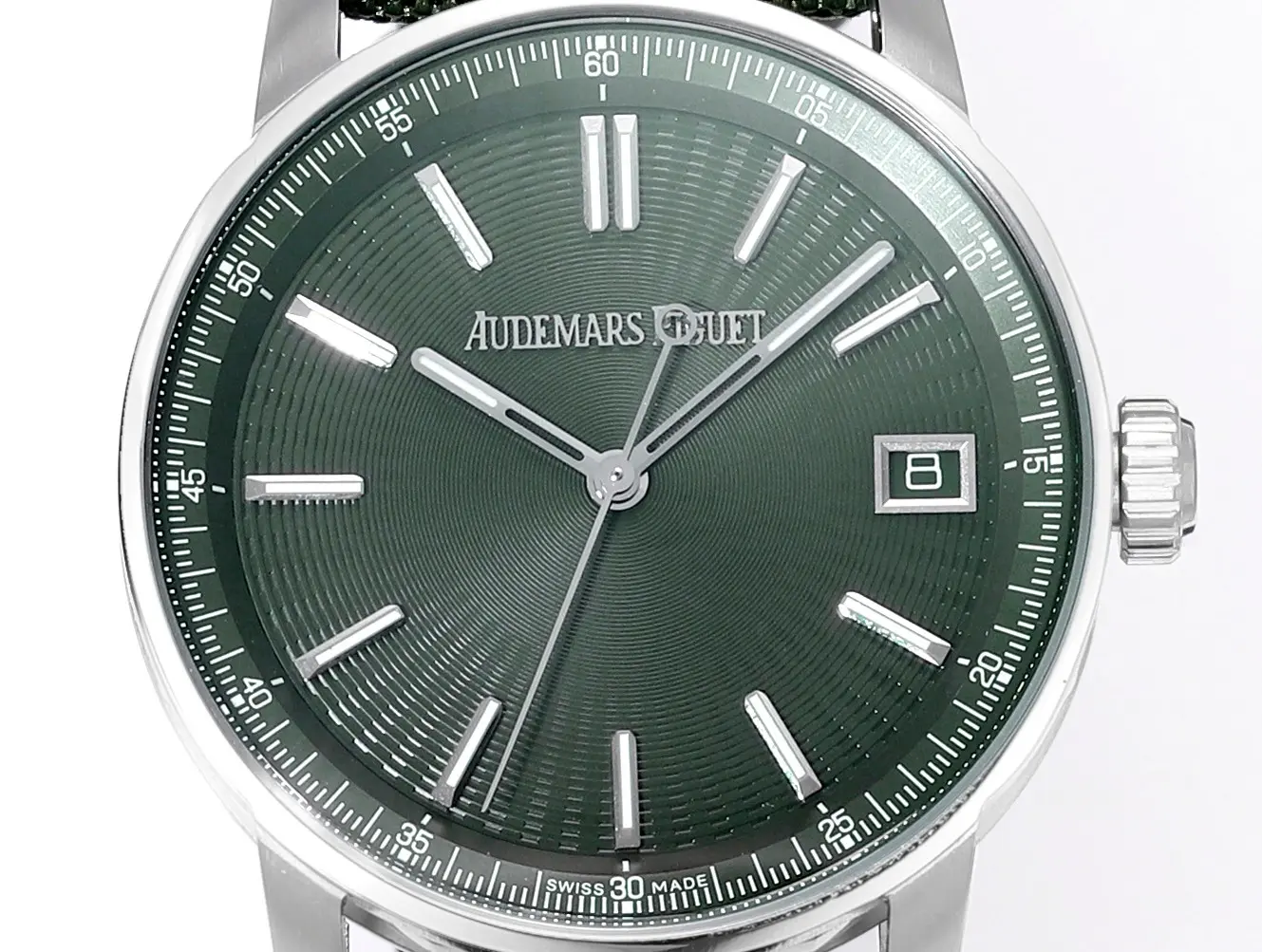 JH Factory Audemars Piguet CODE 11.59 Green Woven Strap Super Clone Replica Watch Trendy 6267